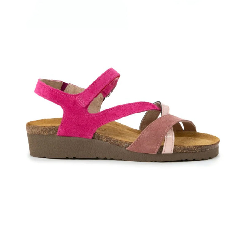 Naot Sophia Women's Adjustable Strappy Leather Sandal Light Pink Colored Straps | Simons Shoes