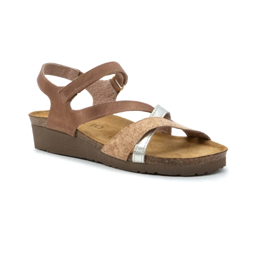 Naot Sophia Sandal Womens Shoes Latte/Cork/Radiant Gold