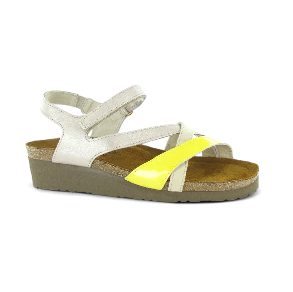 Naot Sophia Sandal Womens Shoes STARDUST/BONE/LEMON PAT