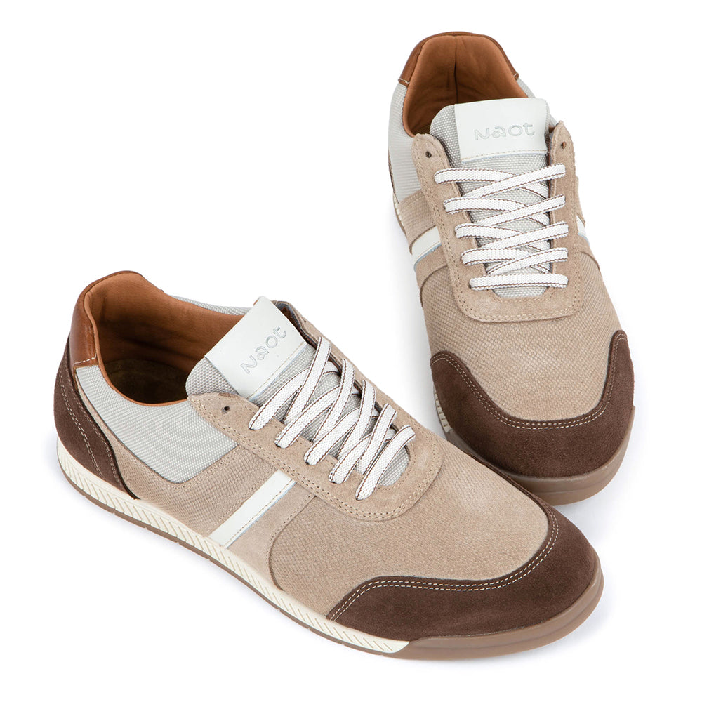 Naot Spin Sporty Lace Up Mens Suede and Mesh Sneaker 