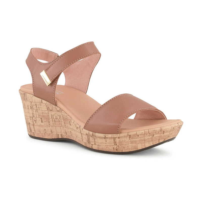 Naot Summer Backstrap Wedge (87005) Womens Shoes CARAMEL LTHR
