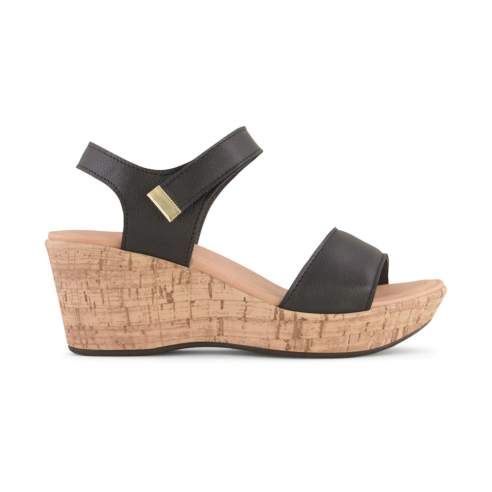 Naot Summer Backstrap Wedge (87005) Womens Shoes Soft Black Leather