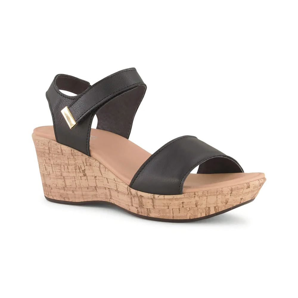 Naot Summer Backstrap Wedge (87005) Womens Shoes Soft Black Leather