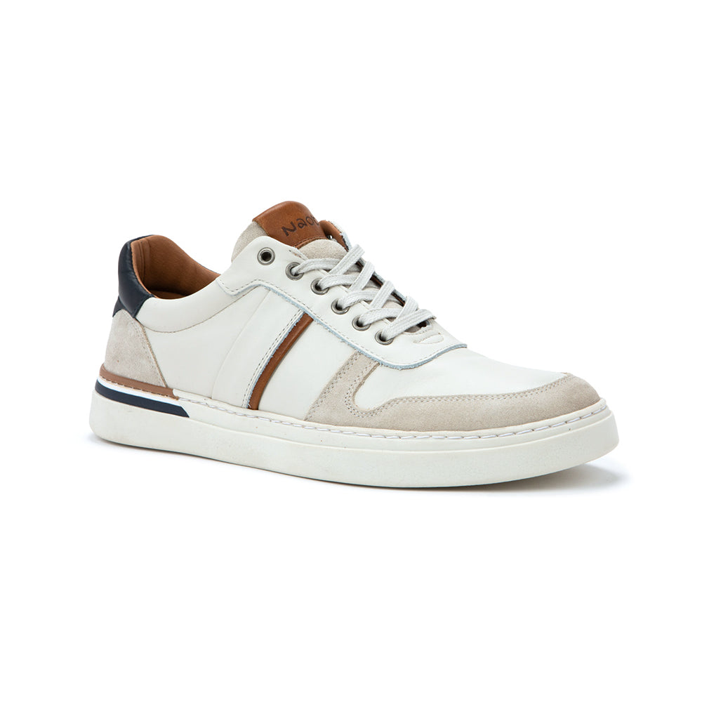 Naot Swift Mens Shoes WHITE/BROWN/NAVY