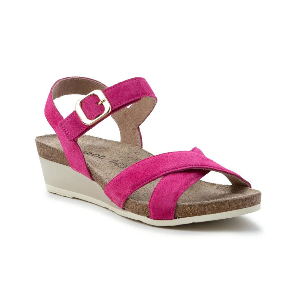 Naot Throne Women’s Strappy Leather Kitten Wedge | Simons Shoes