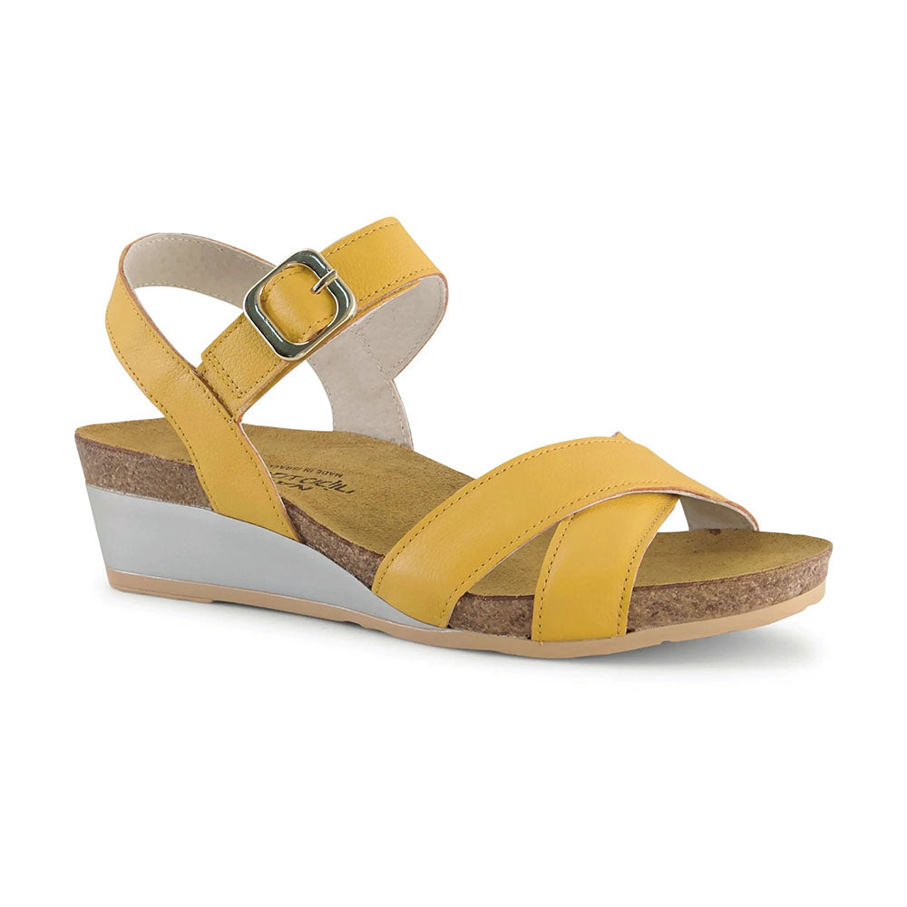 Naot Throne Kitten Wedge (104121) Womens Shoes Marigold