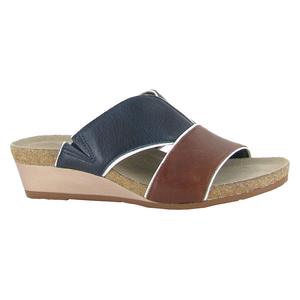 Naot Tiara Slide Wedge (5053) Womens Shoes Soft Chestnut/Soft Ink