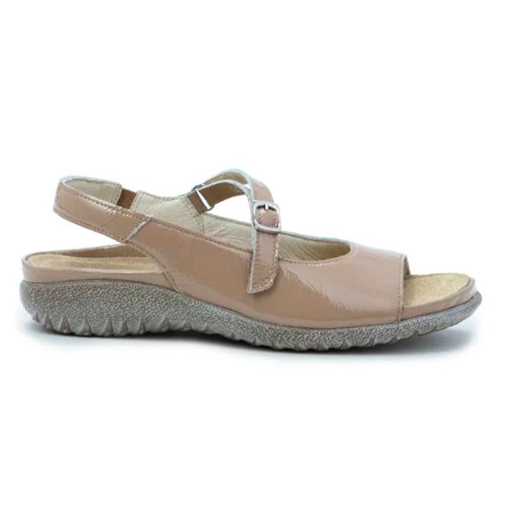 Naot Toka Sandal Womens Shoes CAMEL CRINKLE PATENT