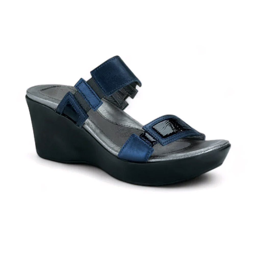 Naot Treasure Sandal (38014) Womens Shoes Polar Sea/Navy Patent Lthr
