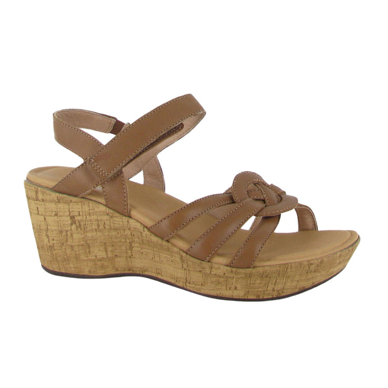 Naot Tropical Wedge Sandal (112113) Womens Shoes CARAMEL LTHR