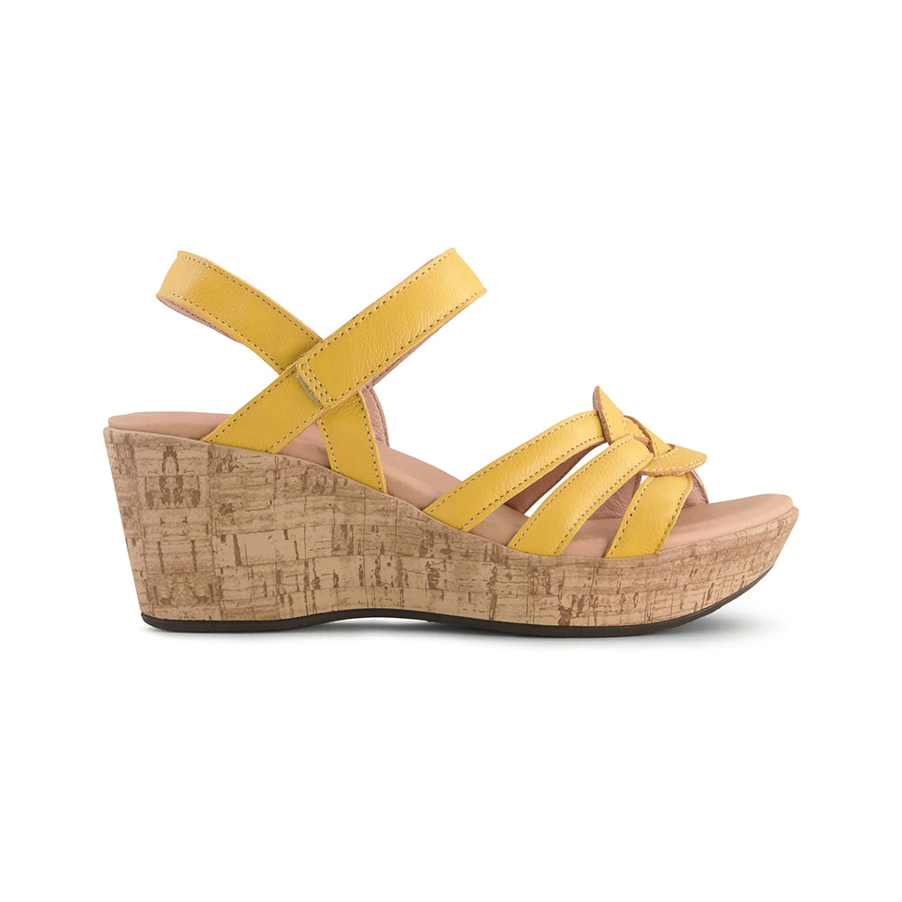 Naot Tropical Strappy Leather Velcro Closure Wedge Sandal | Simons