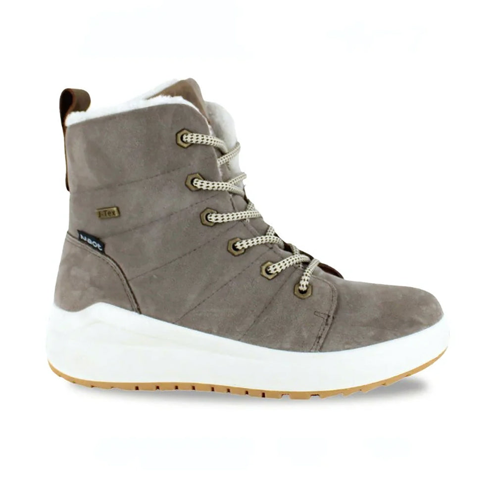 Naot Turner Snow Boots Womens Shoes GRAY BEIGE WITH WHITE