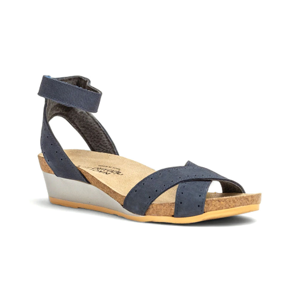 Navy Velvet Nubuck/Glass Brown