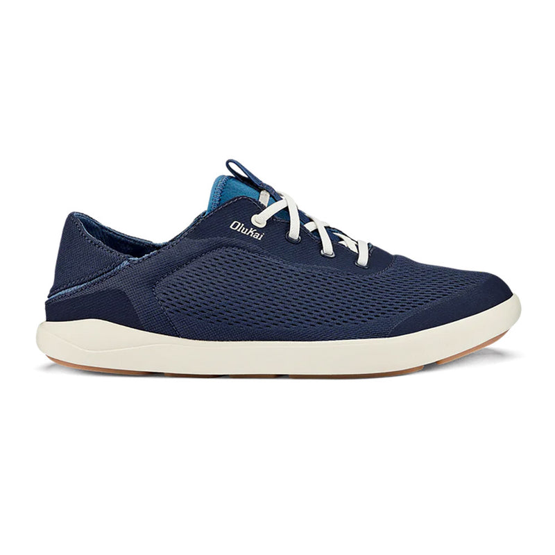 Olukai Moku Pae Boat Shoe Mens Shoes Trench Blue / Off White