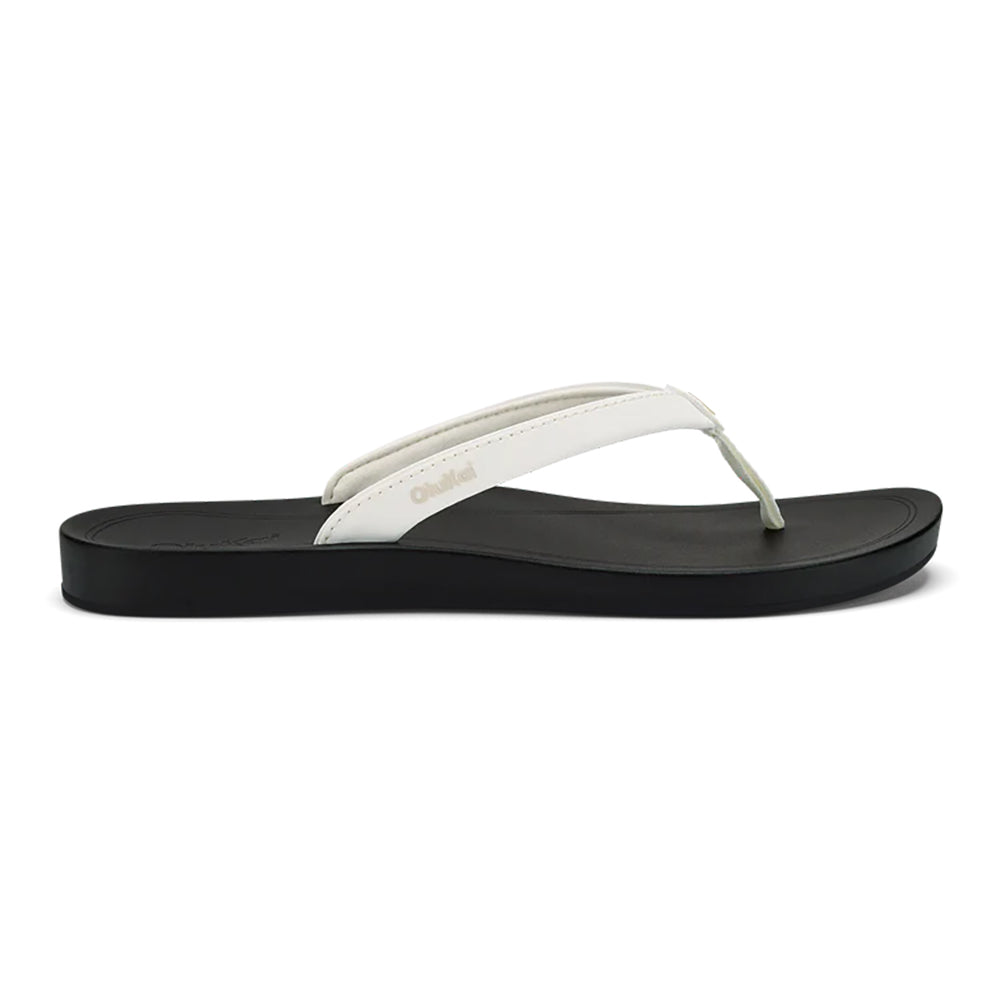 Olukai UIKI Womens Shoes Bright White / Lava Rock