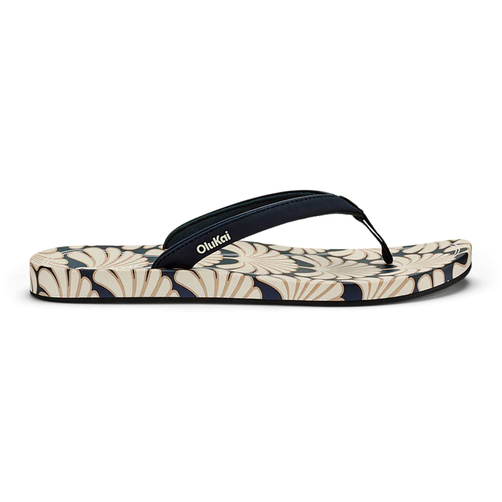 Olukai UIKI Womens Shoes Trench Blue/Pa'i
