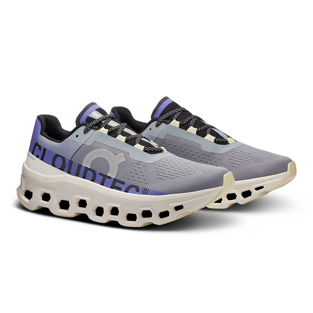 ON Running Cloudmonster Women Womens Shoes Mist/Blueberry