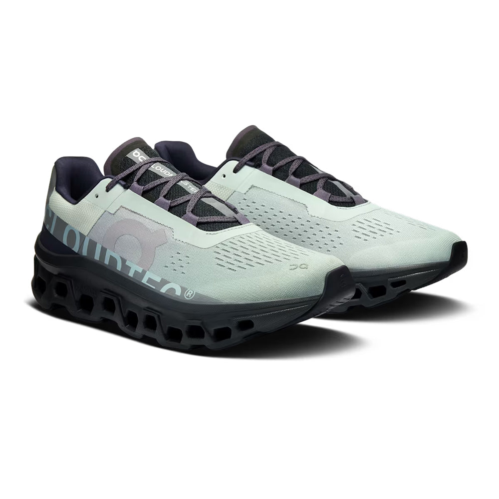 ON Running Cloudmonster Mens - Glacier / Black Mens Shoes Glacier/Black
