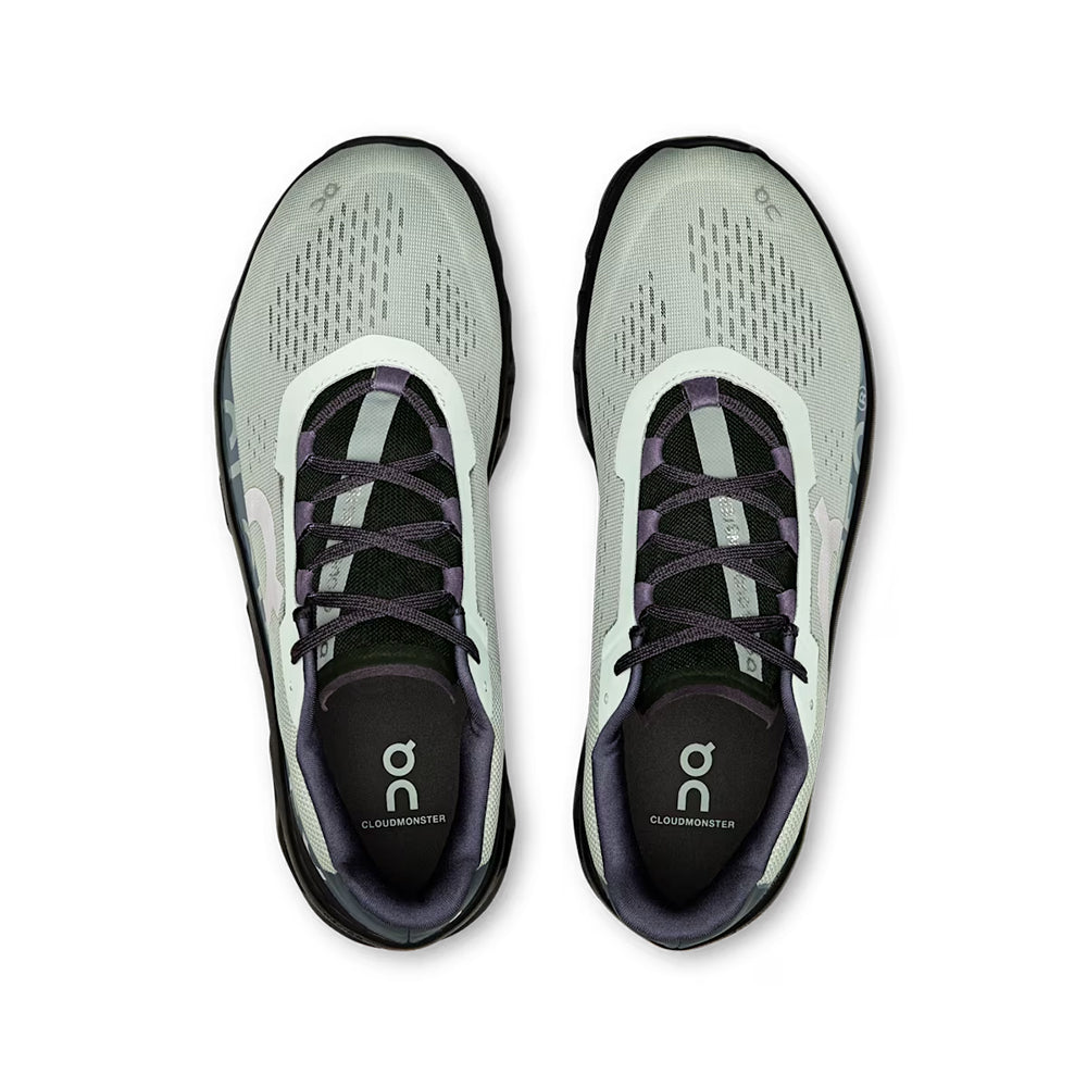 ON Running Cloudmonster Mens - Glacier / Black Mens Shoes Glacier/Black
