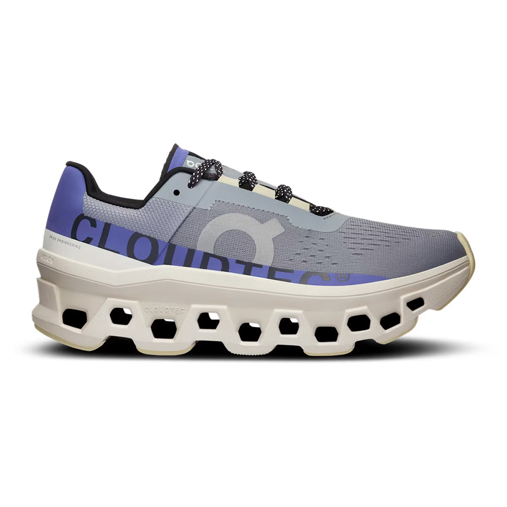 ON Running Cloudmonster Womens - Mist / Blueberry Womens Shoes
