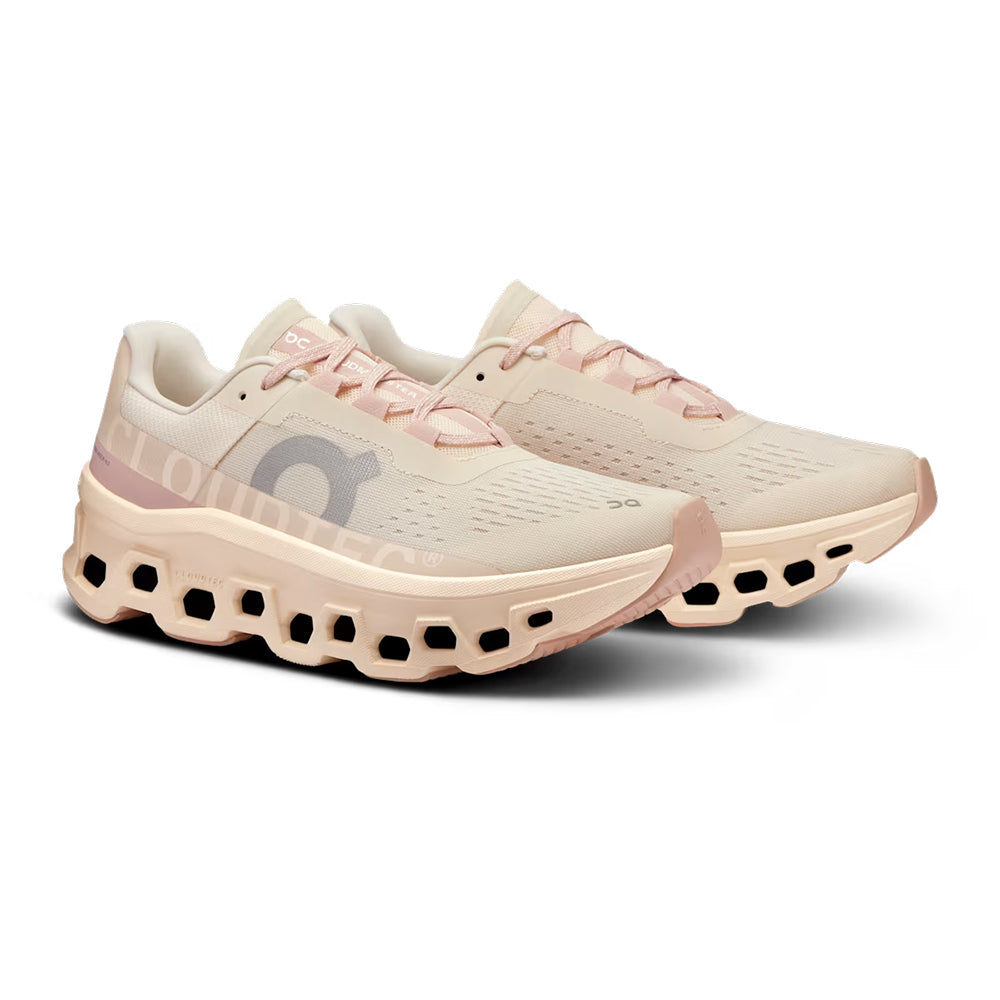 ON Running Cloudmonster Womens - Moon / Fawn Womens Shoes Moon/Fawn
