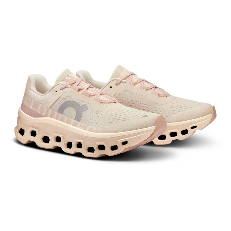 ON Running Cloudmonster Womens - Moon / Fawn Womens Shoes Moon/Fawn