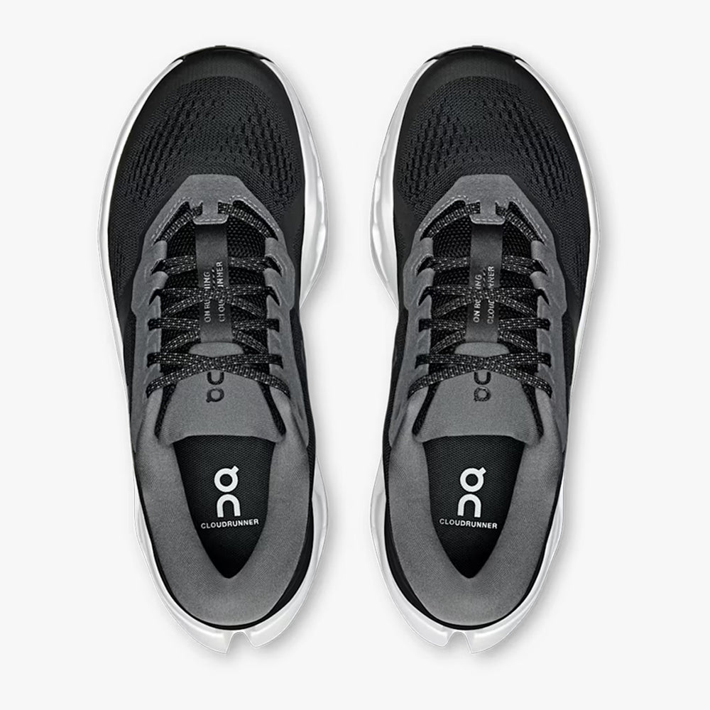 On Running Cloudrunner 3 Black Ivory Women's Athletic Running Hiking Walking Sneaker 