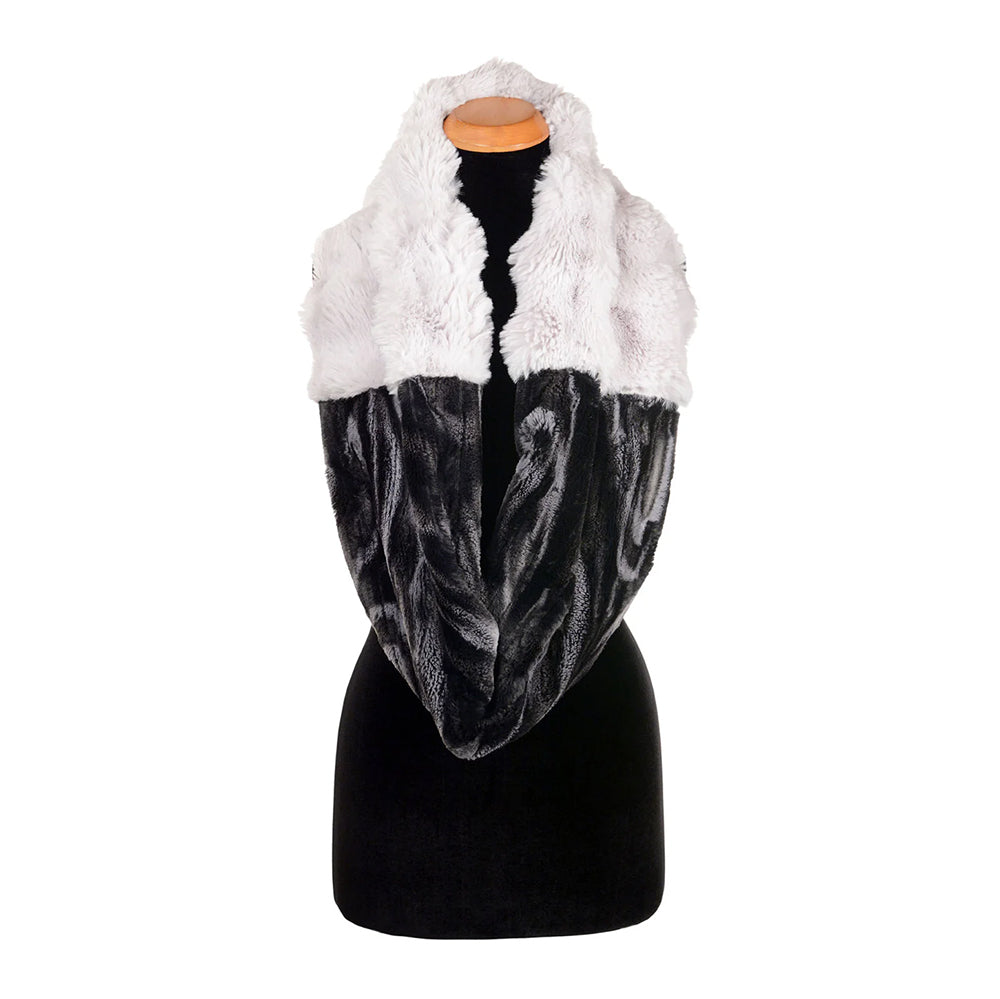 Pandemonium Two-Tone Faux Fur Soft Infinity Scarf
