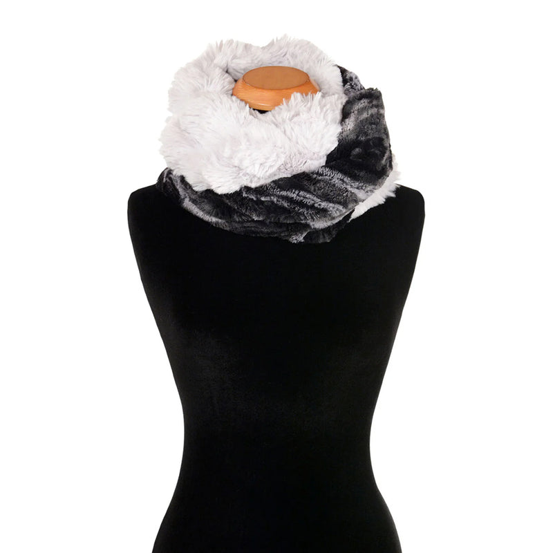 Pandemonium Two-Tone Faux Fur Soft Infinity Scarf