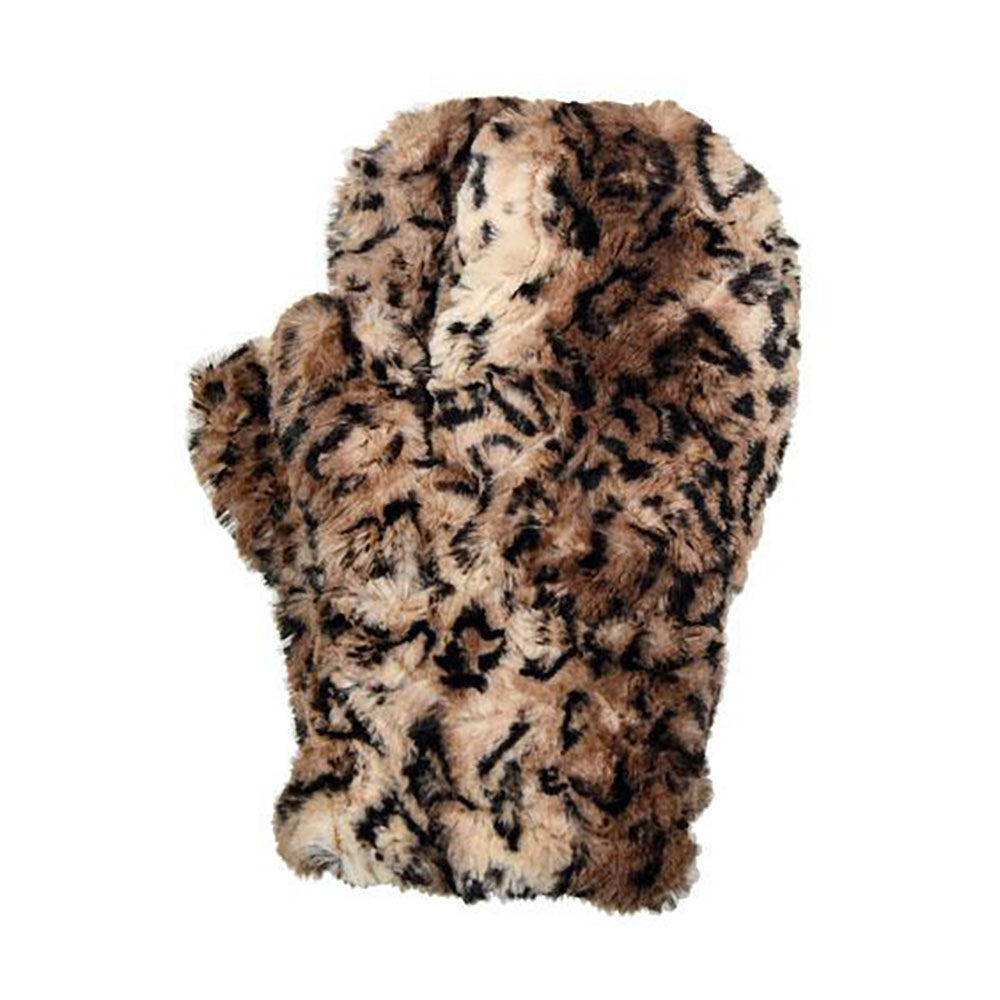 Pandemonium Luxury Faux Fur Mittens Women's Clothing Carpathian Lynx (F836)