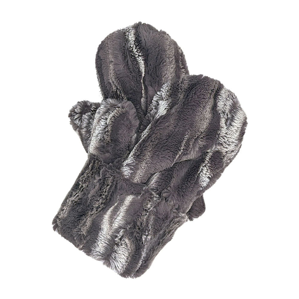 Pandemonium Luxury Faux Fur Mittens Women's Clothing Gray Dune