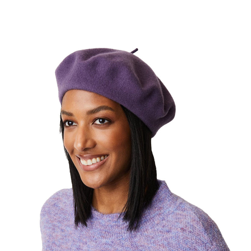 Parkhurst Unisex Wool Basque Beret (25001) Accessories grape frost