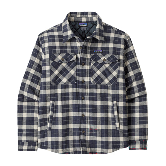 Patagonia M's Lightweight Insulated Fjord Flannel Shirt Men's Clothing Evergreen Fjord: Smolder Blue