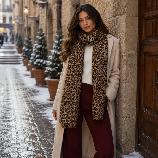 Pia Rossini Beatrice Scarf Women's Clothing Leopard