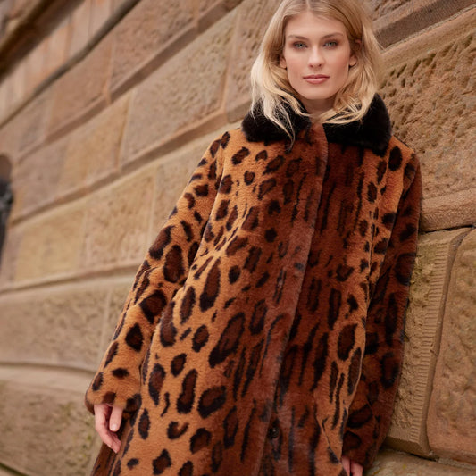 Pia Rossini Gigi Coat Women's Clothing Leopard