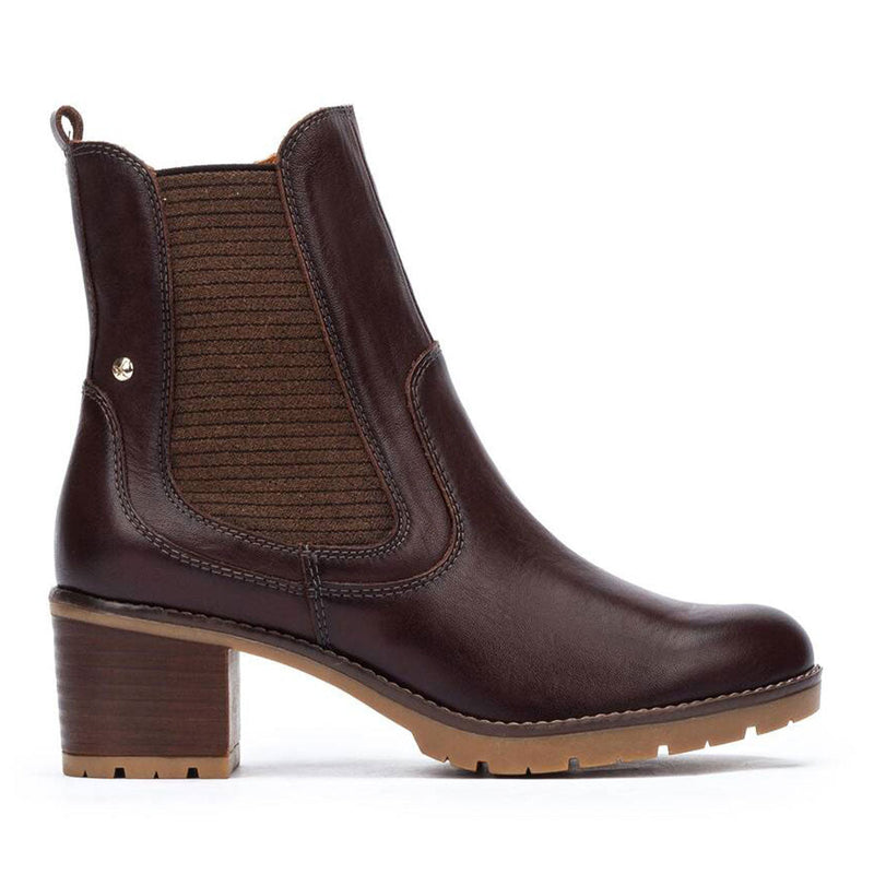 Pikolinos LLanes Side Zip Chelsea Boot (W7H-8948) Womens Shoes Caoba