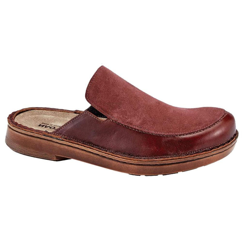 Naot Procida Mule (63407) Womens Shoes Luggage Brown Lthr/Rust Suede