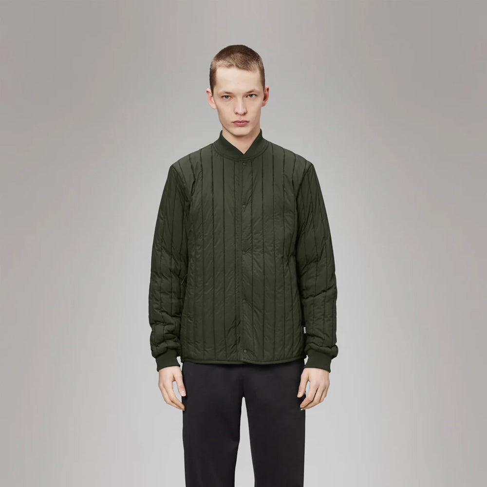 Rains Banja Liner Bomber Men's Mens Clothing Green