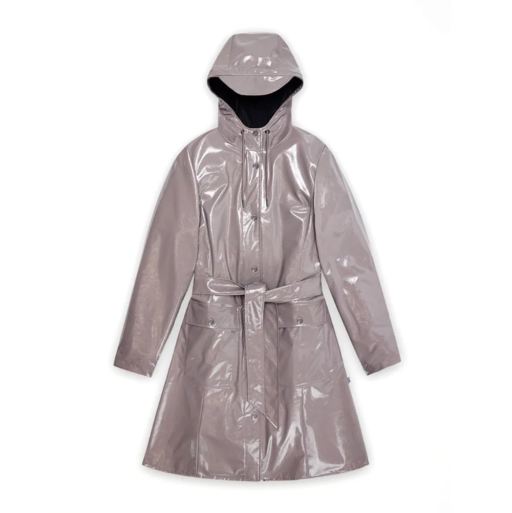 Rains Curve Long Jacket W3 Women's Clothing Cinder Glaze