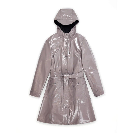 Rains Curve Long Jacket W3 Women's Clothing Cinder Glaze