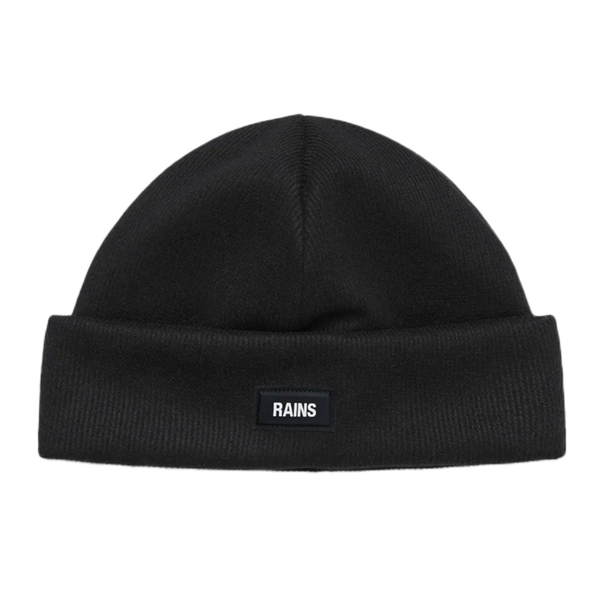 Rains Ribbed Fleece Beanie T1 Mens Clothing Black