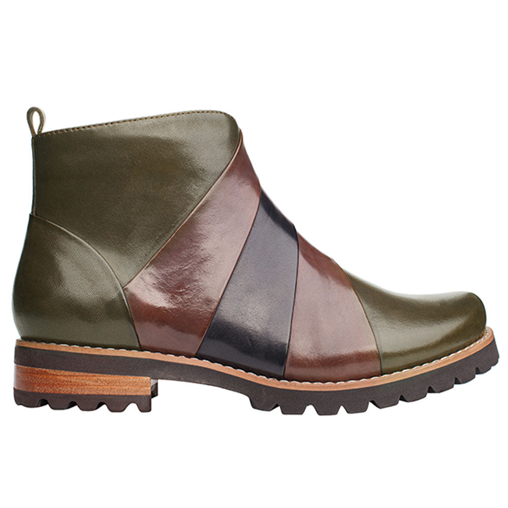 Regarde Le Ciel Layla-04 Low Booties Womens Shoes Muschio/Muddy/Navy