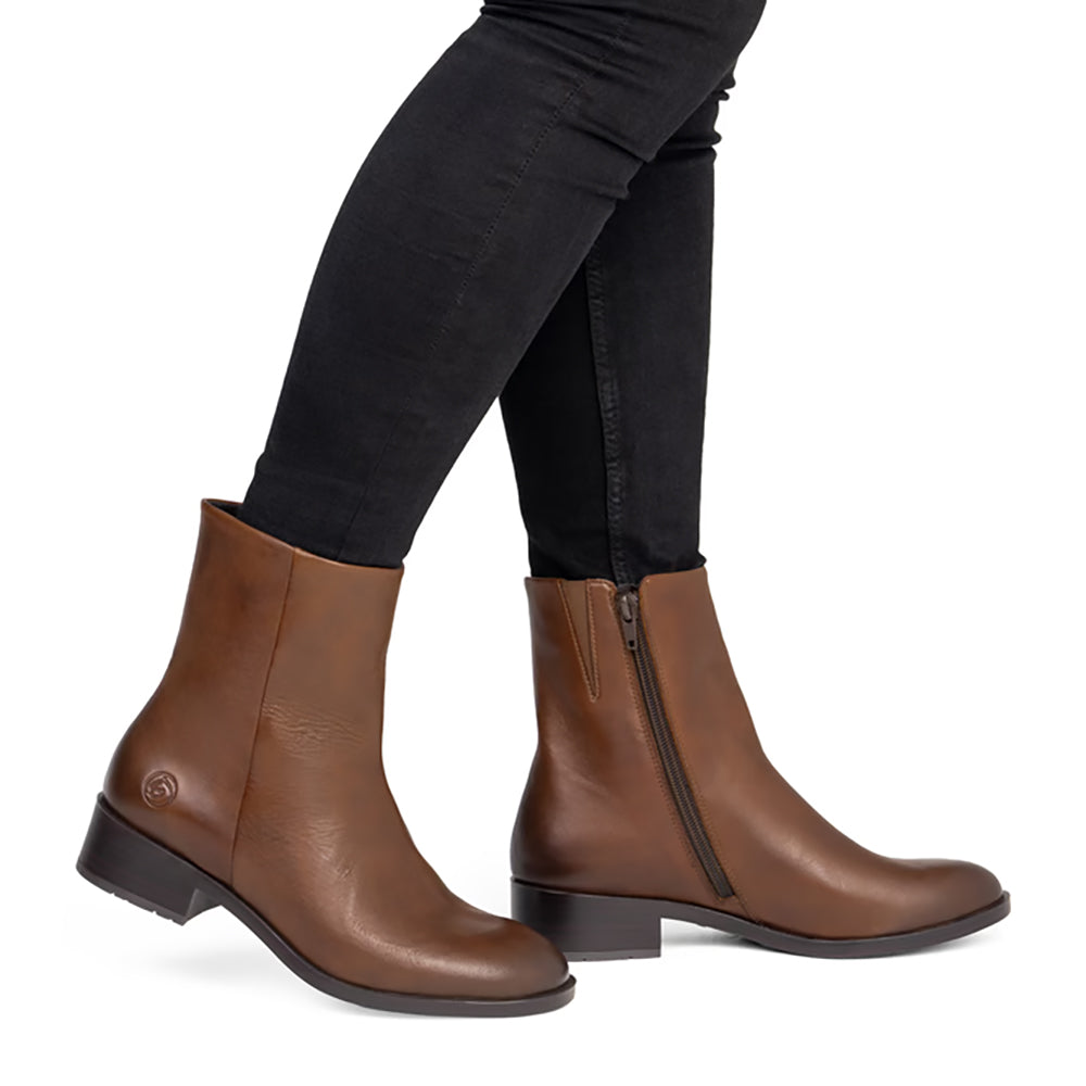 Remonte D3U73 Leather Ankle Boot with Side Zip