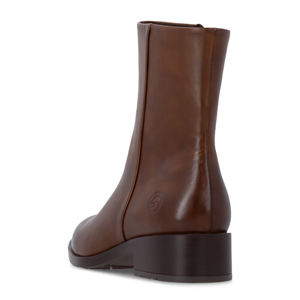 Remonte D3U73 Leather Ankle Boot with Side Zip
