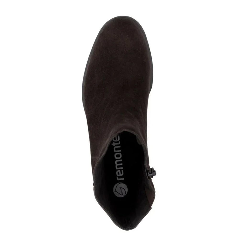 Remonte D3U73 Leather Ankle Boot with Side Zip