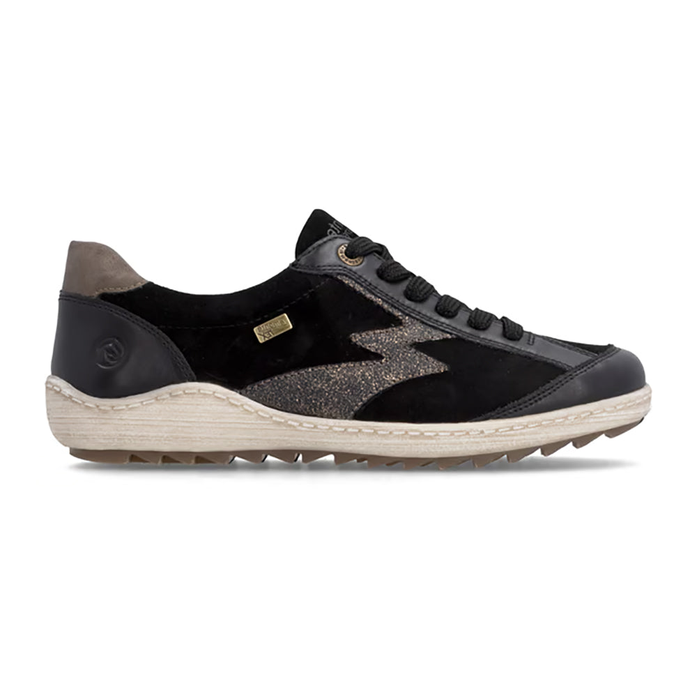 Remonte R1443 Schwarz Brown Black Leather Suede 