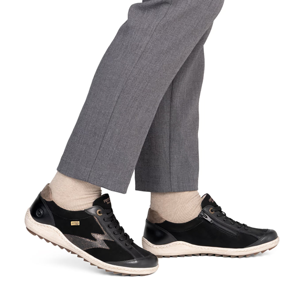 Remonte R1443 Schwarz Brown Black Leather Suede 