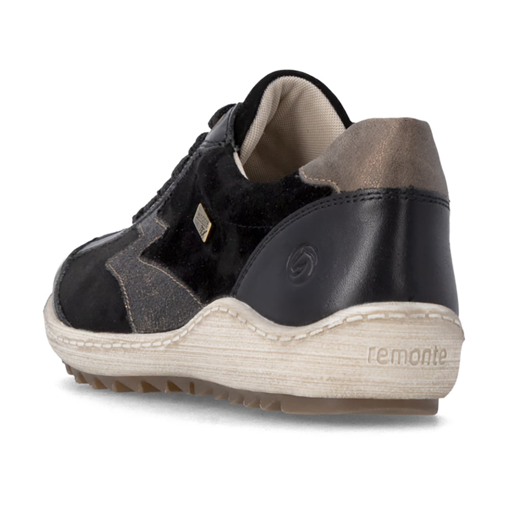 Remonte R1443 Schwarz Brown Black Leather Suede 