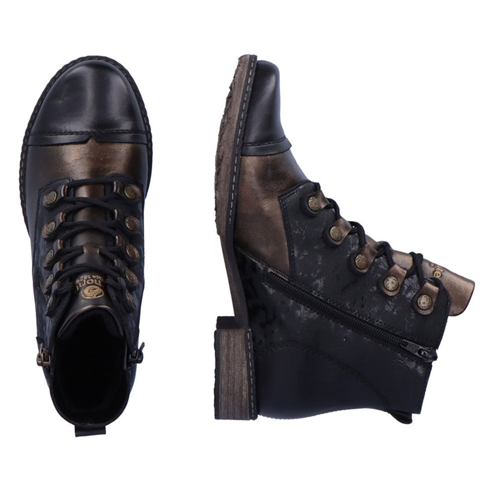 Remonte Zipper Bootie (D4391) Womens Shoes 02 Black