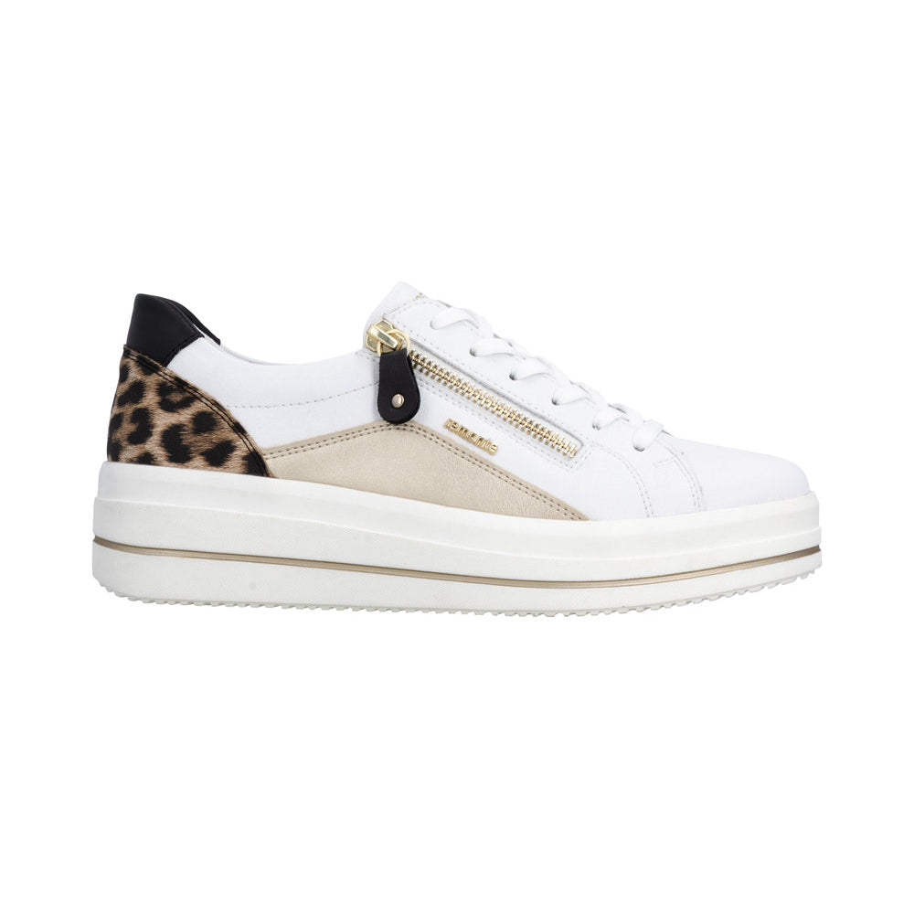 Remonte D1C01 Womens Shoes Weiss/Palegold/Natur/Schwarz
